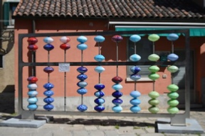 Public art, a giant glass abacus on Murano.JPG